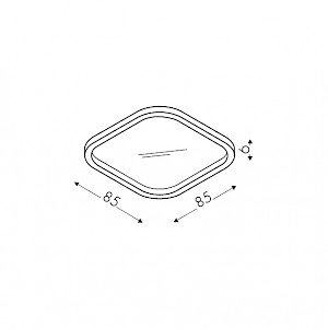 Misure plafoniera moderna Shape